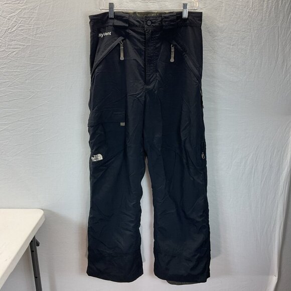 The‎ North Face HyVent Snow ski Pants Men’s Size M Black EUC - Picture 1 of 12